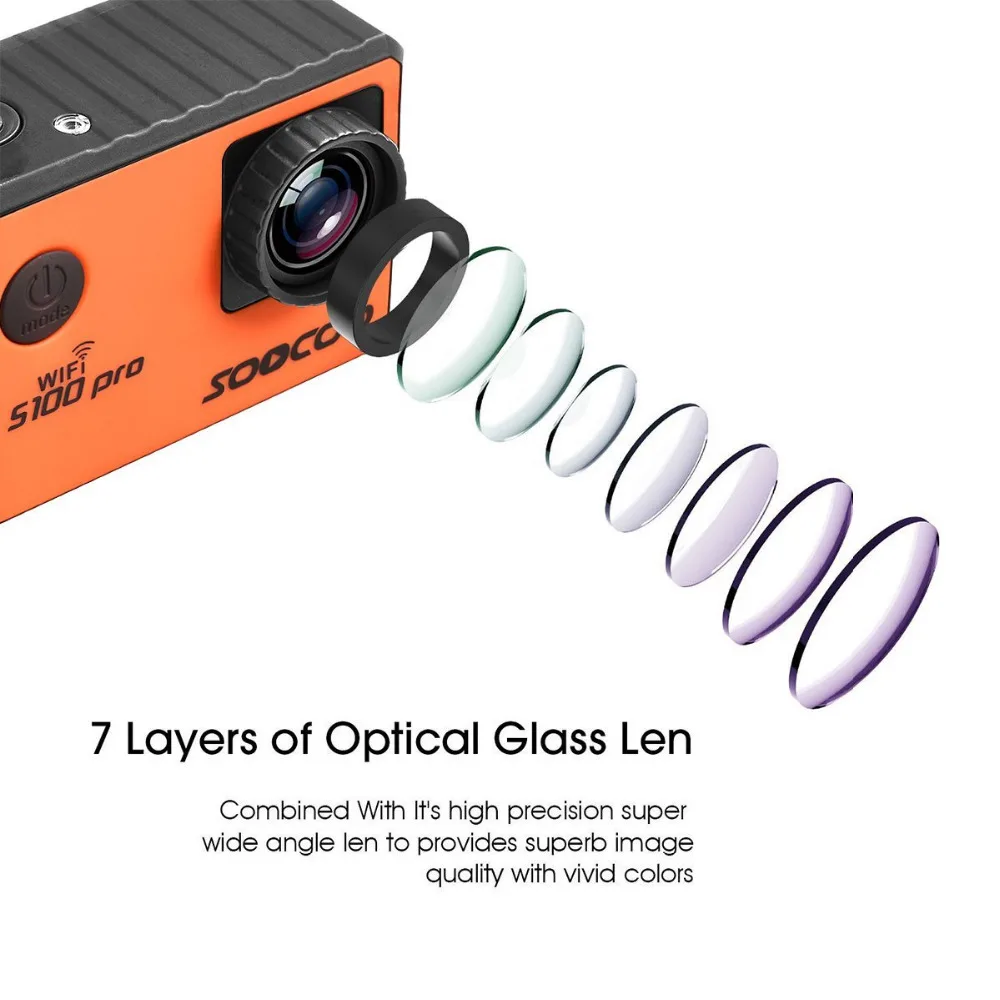 RU Local Delivery: SOOCOO S100Pro 4K Touchscreen Action Camera Voice Control Waterproof DV Camcorder Video Cam 20MP