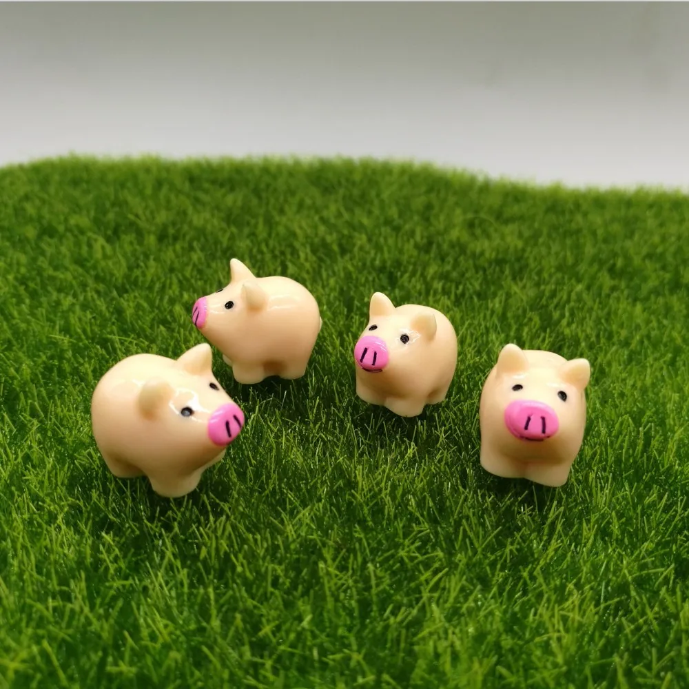 

1Pcs 2*1.6cm Resin Artificial Cute Little Pig Craft Accessories Home Decoration Wedding Party Decor DIY Accessories