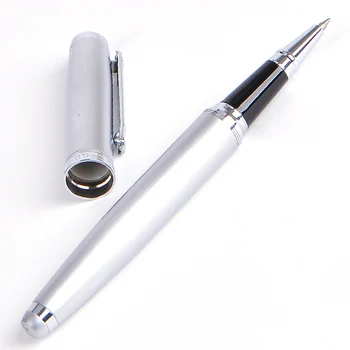 

Duke Silver Clip Rollerball Pen Black Silver Medium Refill Smooth Writing Signature Pens Business School Office Supplies