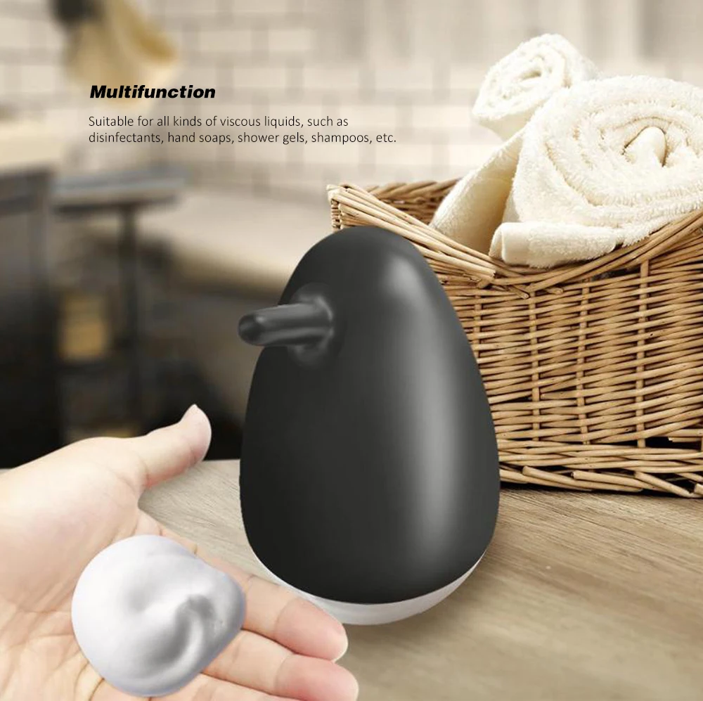 320ml Portable Foam Soap Dispenser Press Automatic Smart Soap Dispenser Touch-free Sanitizer Built-in Infrared Kitchen Bathroom