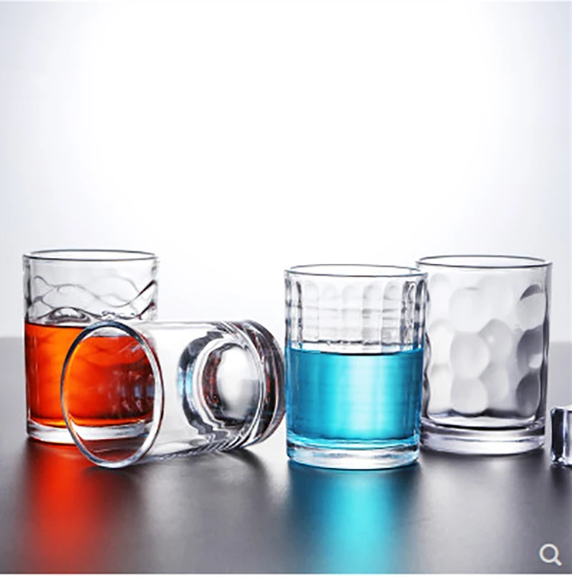 6PCS Clear Glass Cup Transparent Hot Drink Cool Juice High Spirits