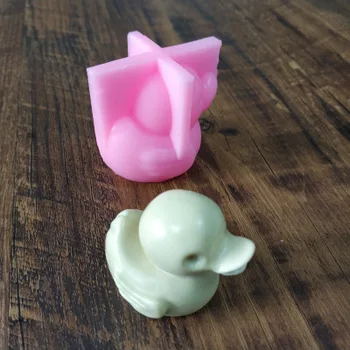 

3D Duck Silicone Candle Mold Clay Soap Molds Fondant Cake Decorating Tools Gumpaste Chocolate Moulds Kitchen Baking K289