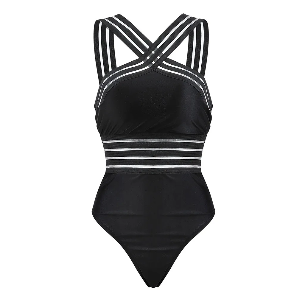 2020 Women Sexy One-Piece Perspective swimsuit female bikini Push-Up Pad Swimwear one-piece swimsuit Beachwear women cupshe-1