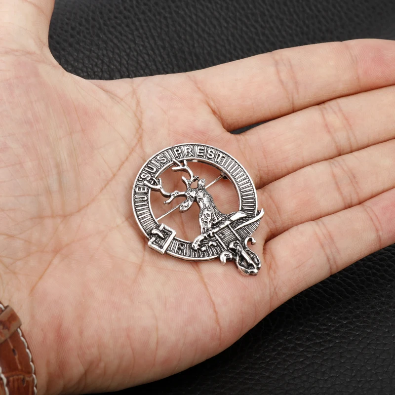 Dongsheng оптовая продажа Je Suis Prest Outlander шотландский келт олень Фрейзера Джейми брошь