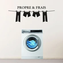 KUCADA Creative Bathroom Shower Laundry room Art Quote Vinyl Wall Sticker DIY Door Glass Stickers WP2430