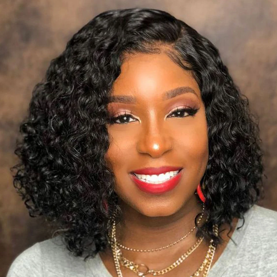 Prezzo Sleek Anteriore Del Merletto Parrucche Dei Capelli Umani Per Le Donne Nere Brasiliano Ombre Parrucca di capelli umani Ricci Bagnati e ondulati Parrucca Riccia parrucca Anteriore del merletto