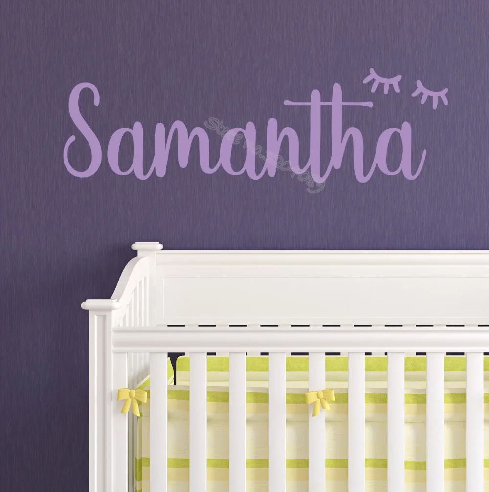 Beauty Sleepy Eye wall sticker Personalized Custom name Wall Decal home decor Girls Baby Kids Bedroom nursery Art Mural EB469 | Дом и сад