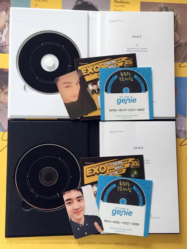 EXO K + M с автографом аутентичный 3 й альбом EX'ACT Новый Официальный Монстр версия CD