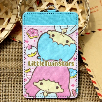 

IVYYE Fashion Pom Purin Twin Star Anime Plush Card Holder PU Cartoon Credit ID Bags Coin Bus Card Wallet Girls Gifts New