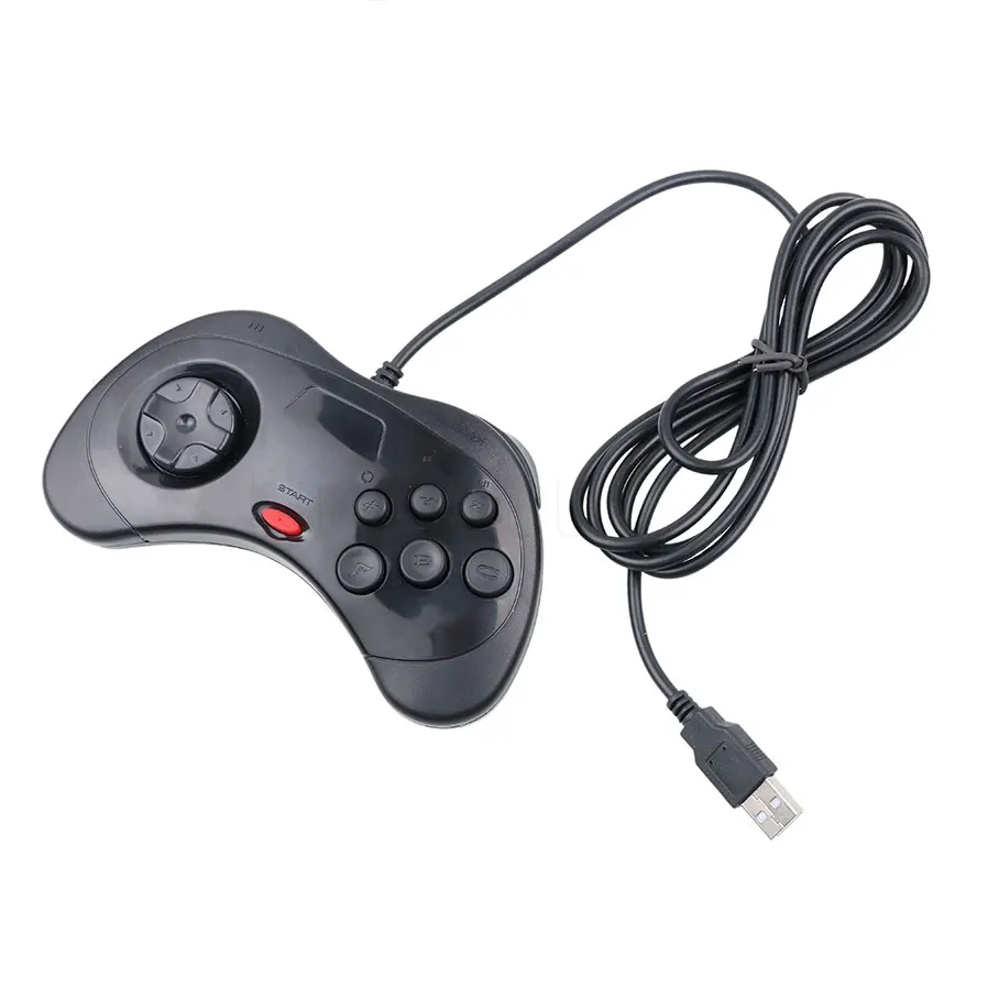 Kebidu 1PCS USB Wired Gamepad 6 Buttons Game Controller JoyPad Joystick For Sega for Saturn System Style For PC for Mac 