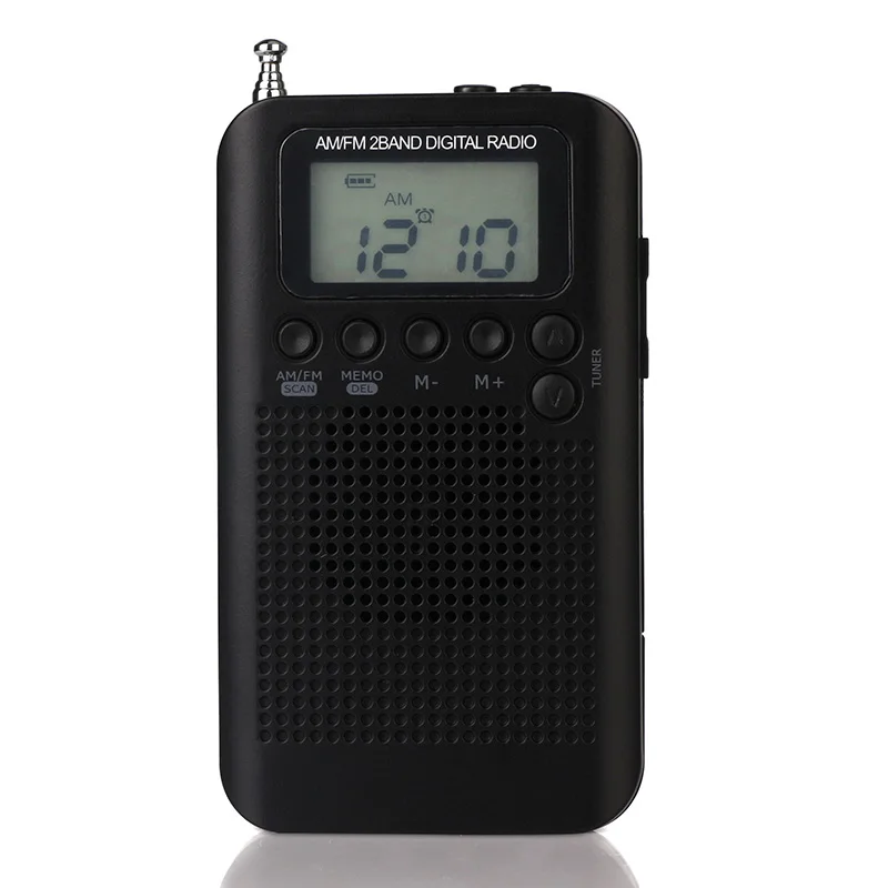 

Mini LCD Digital FM / AM Radio Speaker With Time Display Function 3.5mm Headphone Jack