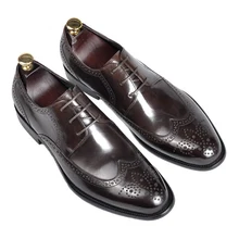 Ручной работы; обувь из натуральной кожи с перфорацией типа «броги»; свадебные туфли-оксфорды в стиле ретро; дышащие туфли дерби; Лидер продаж