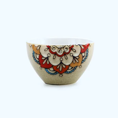 Брендовая высококачественная керамическая посуда в западном стиле, домашний фарфор с цветочным рисунком, ручная роспись, миски, модная суповая лапша, креативные тарелки - Цвет: 4dot5 rice bowl