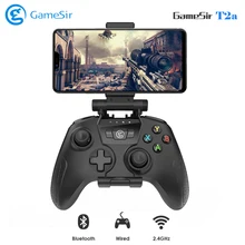 Оригинальный Джойстик GameSir T2a Беспроводной геймпад Bluetooth USB проводной игровой контроллер Поддержка 3,5 ~ 6 дюймового телефона для телефонов на базе Android с Bluetooth/PC/ТВ коробка