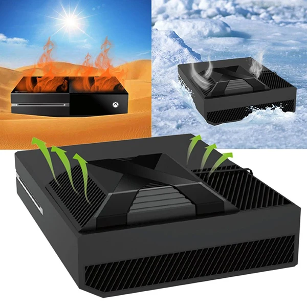 

For Xbox One Intercooler Device Temperature Down USB Cooler Clip On Cooling Fan(Black)