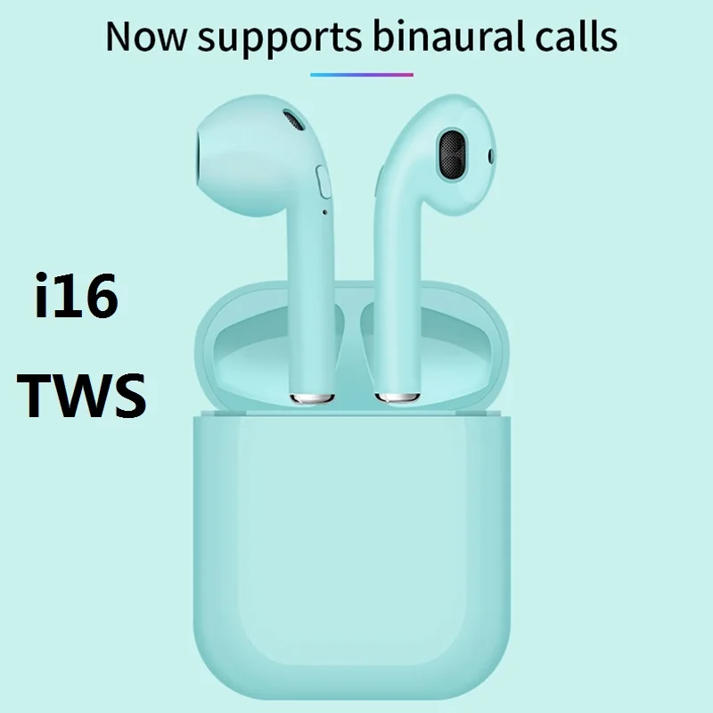 

TWS Wireless BT 5.0 Earbuds i16 TWS Stereo Sound Headphones True Wireless Stereo Earphones With Mic for iphone 7 Huawei Xiaomi