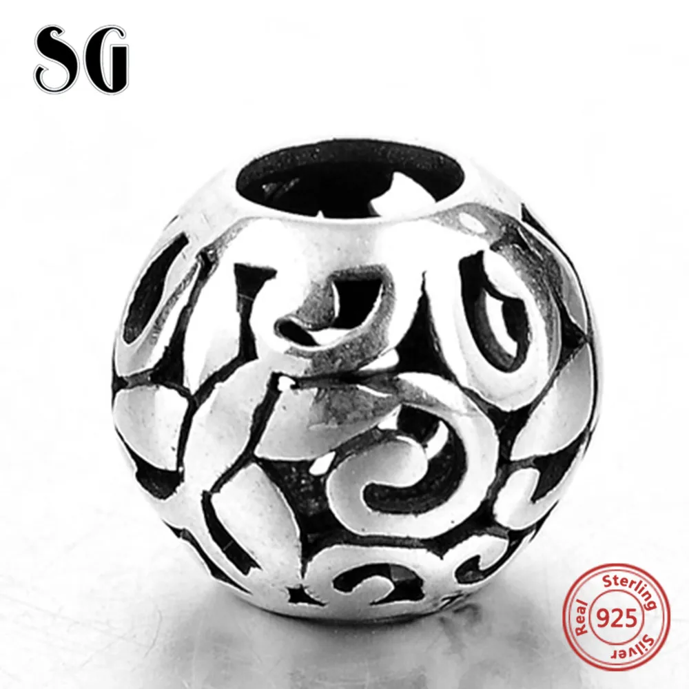 

Silver Galaxy Charms Bead Fit Original European Bracelet Plant Hollow Out Fashion For Women 925 Sterling Silver Jewelry DIY Bead