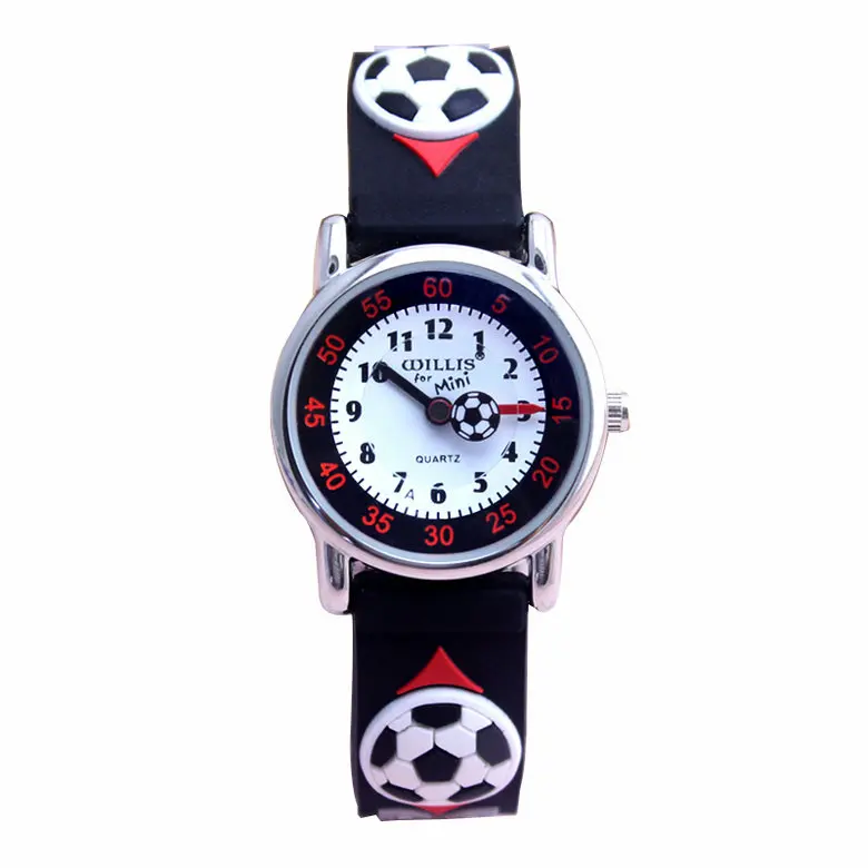 Высокое качество водостойкие Детские Силиконовые наручные часы футбольные брендовые кварцевые наручные часы детские для девочек