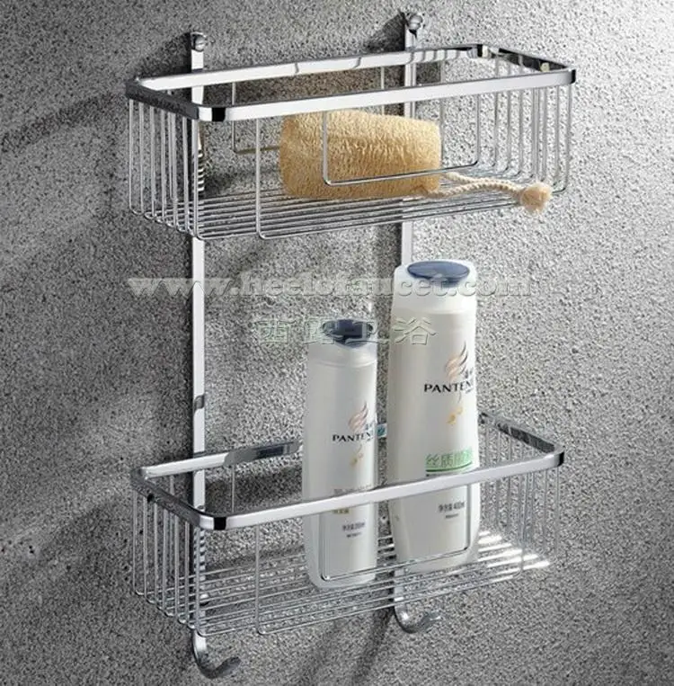 Brass double layer hook angle blue shelf blue bathroom accessories