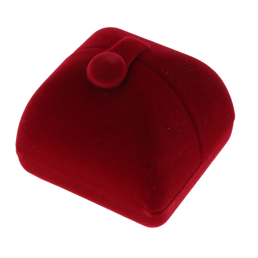Fancy Wine Red Double Open Velvet Gift Box for Luxury Jewelry, Various Styles Packaging Box for Counter Shop