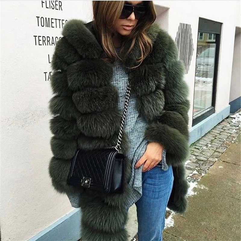 TOPFUR 2018 New Winter Natural Real Fox Fur Thick Fox jacket Women Warm Winter Real Fur With Fur Hood Casual Plus Size TOPFUR 2018 New Winter Natural Real Fox Fur Thick Fox jacket Women Warm Winter Real Fur With Fur Hood Casual Plus Size