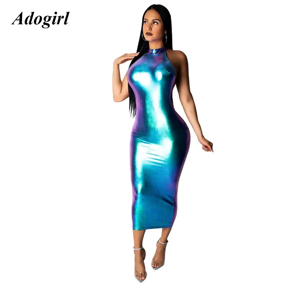 

Sexy Hot Stamping Off Shoulder Backless Dress Women Elegant Halter O Neck Bodycon Long Dress Night Club Party Dress Vestidos