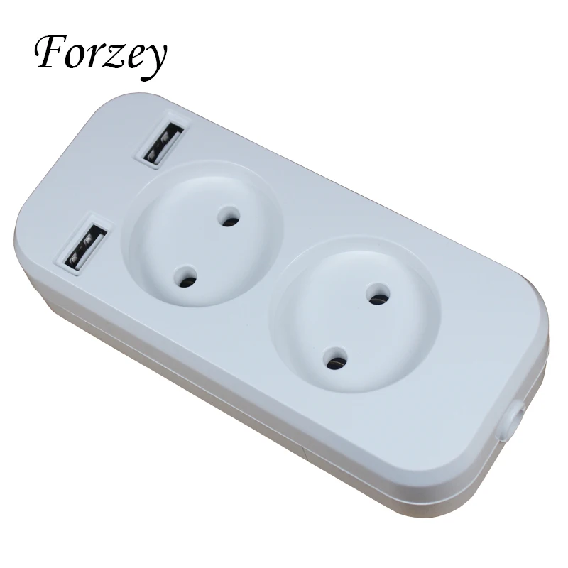 

Power Strip 2 EU Plug 1200W 250V,5V 2A Wall Multiple Socket Portable 2 USB Port for Mobile Phones for Smartphones Tablets F-01-5