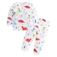 

2pcs Baby Boy Sleepwear Cute Dinosaurs Nightwear Breathable Mesh Pullover Pajamas Set for Newborn Infant Baby Girl 0-24 Month