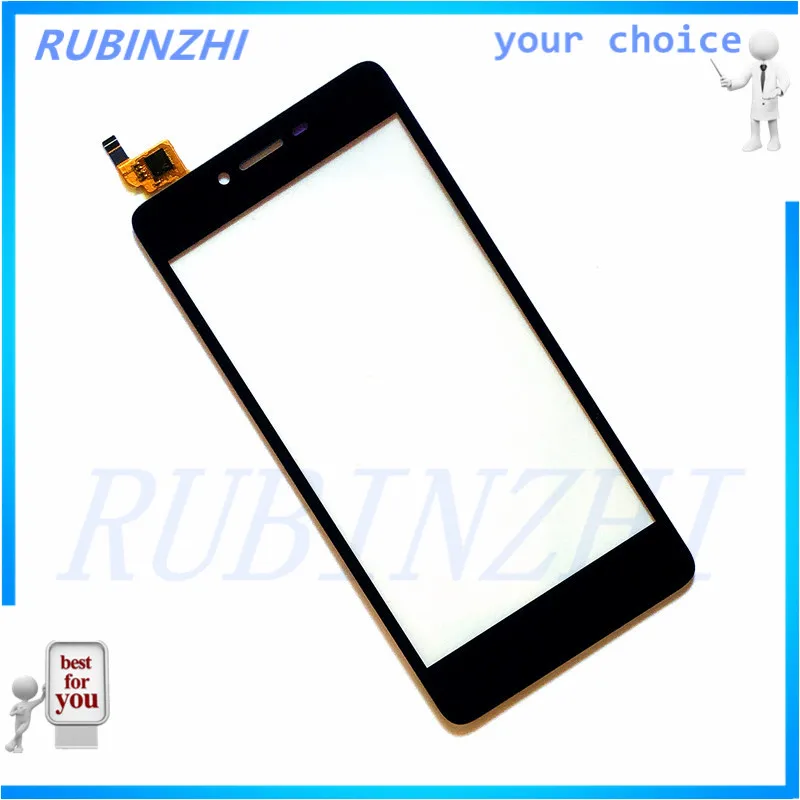 RUBINZHI с наклейкой ленты телефон Сенсорная панель Сенсорный экран для Micromax Q421 холст Magnus сенсорный экран Переднее стекло сенсор запчасти