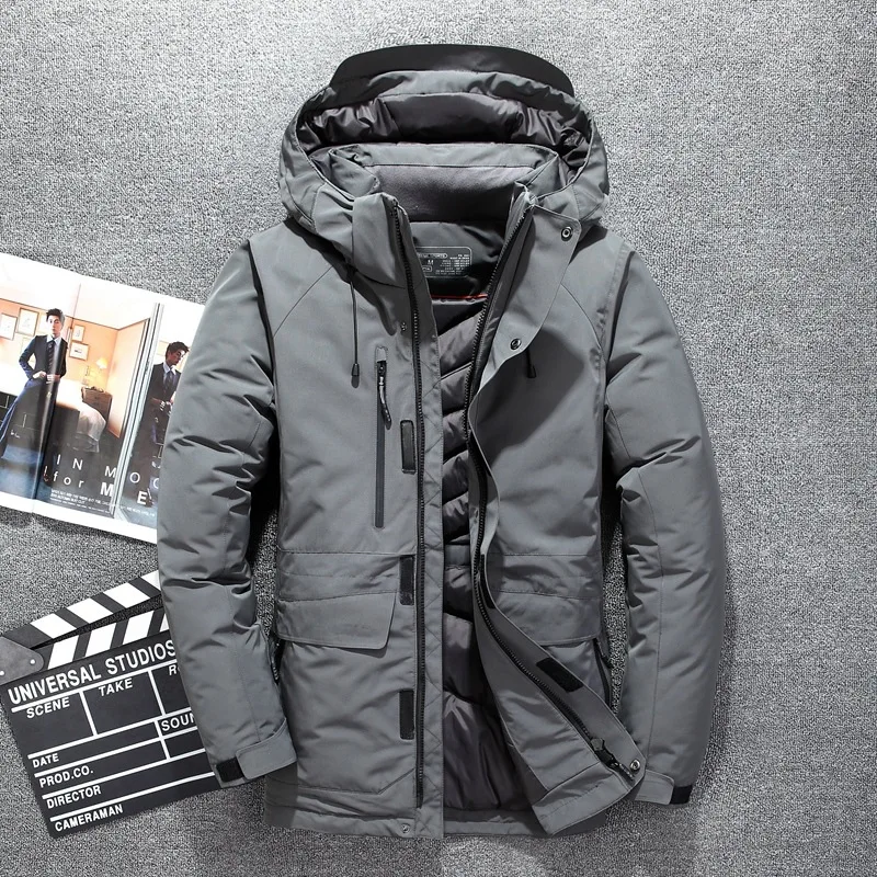 Brand Men Down Jacket Men's Winter Coat Thickening Warm Parkas