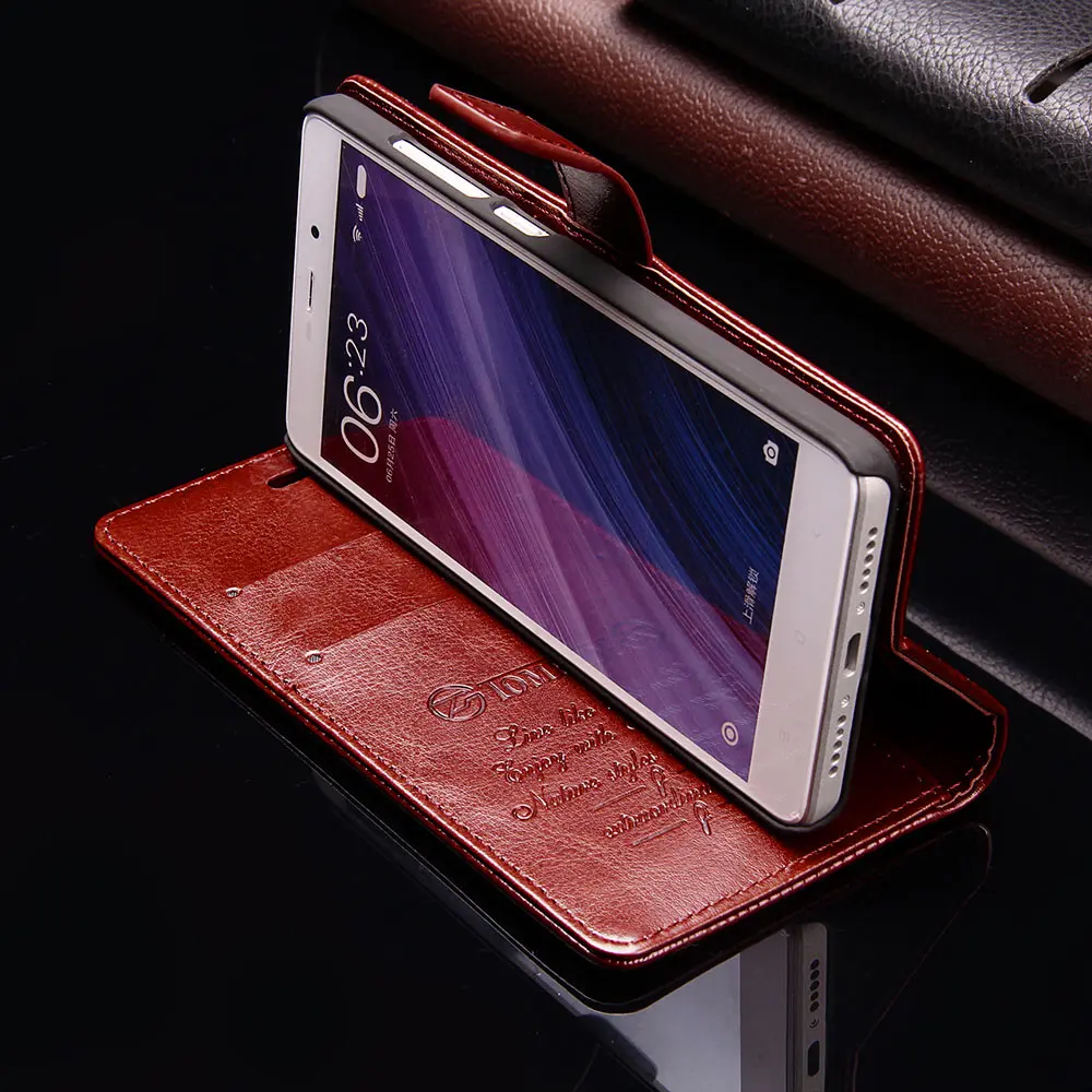 TOMKAS الهاتف حالة ل كوكه Xiaomi Redmi 4 برو Redmi 4 حالات جلد الوجه غطاء المحفظة حالة ل Xiaomi Redmi 4 4Pro رئيس