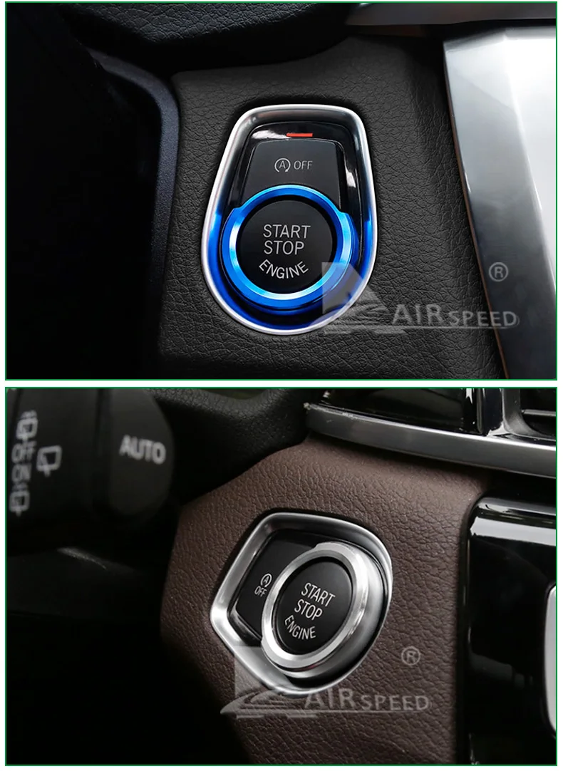Car Engine Start Ignition Key Ring Cover for BMW X1 F48 F20 F21 F30 F32 F33 F34 F36 F45 F46 1 2 3 4 Series Accessories  (7)