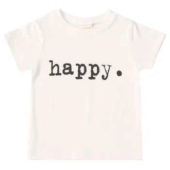 chifuna 2019 Baby Girls Clothes Short Sleeve Happy T Shirt Toddler Children Short Sleeve Kids Fashion Style T-shirt Top Tee 5