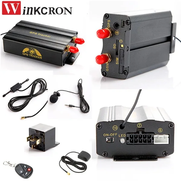 Car Tracker GPS TK103B Original With Remote control Real time Vehicle GPS Tracker Quad band GSM/GPS/GPRS/ Sim Card Slot