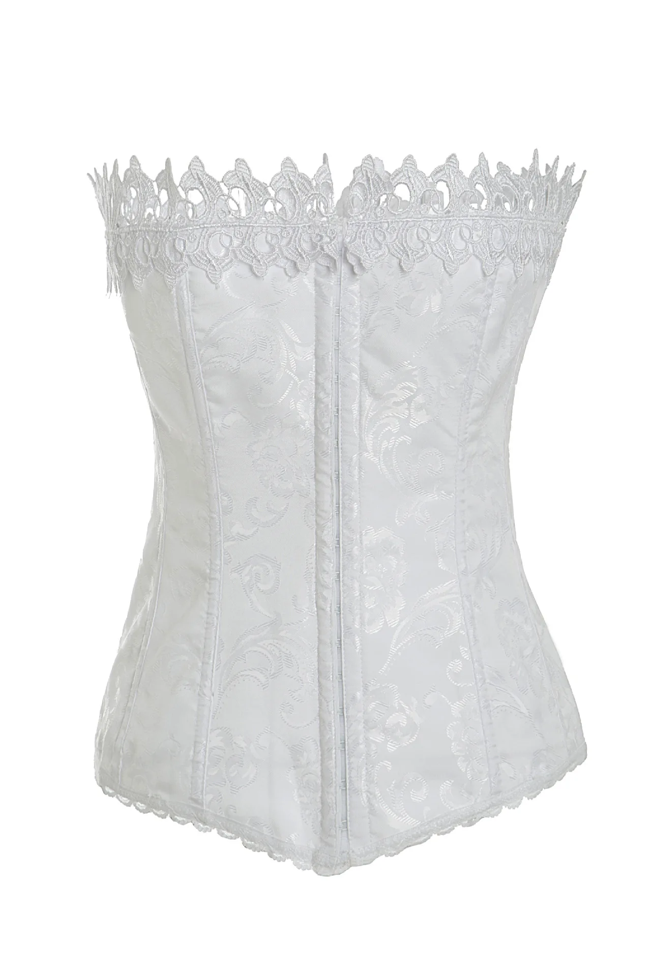 Promotion Women Wedding White Corsets Plus size Corpete Bridal Corselet