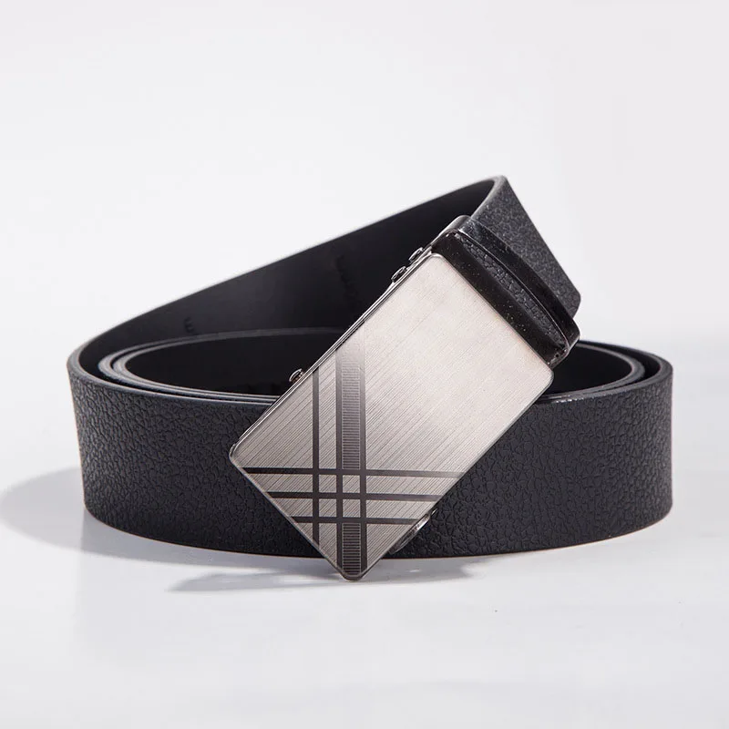 Best YBT Men Belt Imitation leather Alloy Automatic buckle Belt Business affairs Simple Fashion Casual Hot Selling Belt