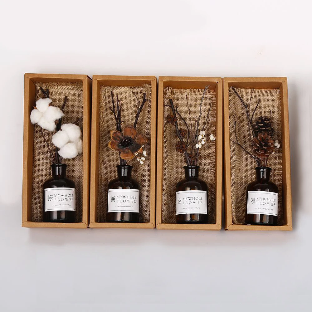 

Natural Dried Flower with Vase Baby's Breath for Home Decor Party Wedding Supplies Garden Decoration Valentine's Day gift