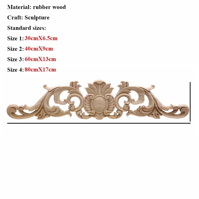 Floral Wood Carved Corner Applique Vintage Decal For Furniture Cabinet Door Frame Wall Ornament Crafts