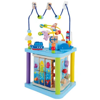 

Kidus Wooden Ocean Activity Play Cube for Toddlers Educational Toy with Music