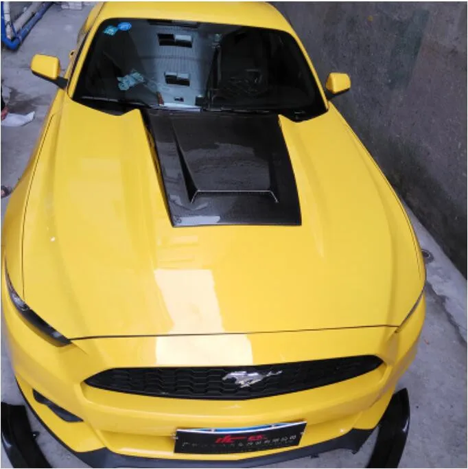 

For Ford Mustang ABS/Carbon Fiber Car Front Engine Cover Hoods Fits For Ford Mustang 2015 2016 2017