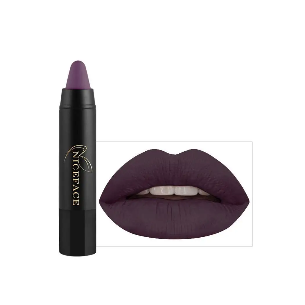 Women Make Up Cosmetics Moisture Matte Lipstick 17g 3Years Pen China Draw suitable lip liner along the lip - Цвет: color 24