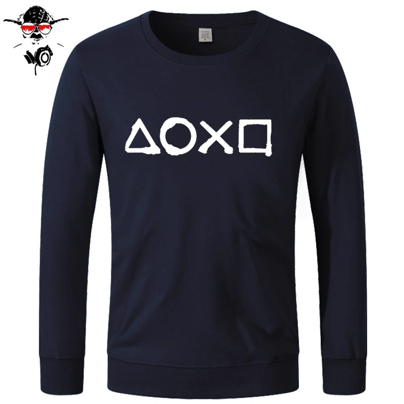

Free Shipping new men cotton Sweatshirts Playstation Buttons casual Hoodies men's top Hoodies, Sweatshirts