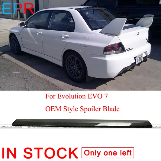 Для Evolution EVO 7 OEM Стиль углеродное волокно спойлер лезвие для Mitsubishi глянцевое