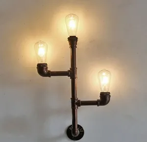Loft retro creative industrial wind long aisle decorative wall lamp simple restaurant bar wrought iron pipe light