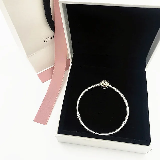 

NEW Perfect Charms logo Engraved Braccialetto di fascino S925 Silver Bangles pan Bracelet jewelry Making femme chains girl