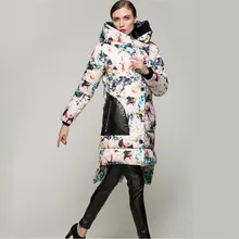 Бренд casaco, Подиумные модели, модное зимнее пальто для женщин, длинное, толстое, с принтом, необычный белый пуховик, парка