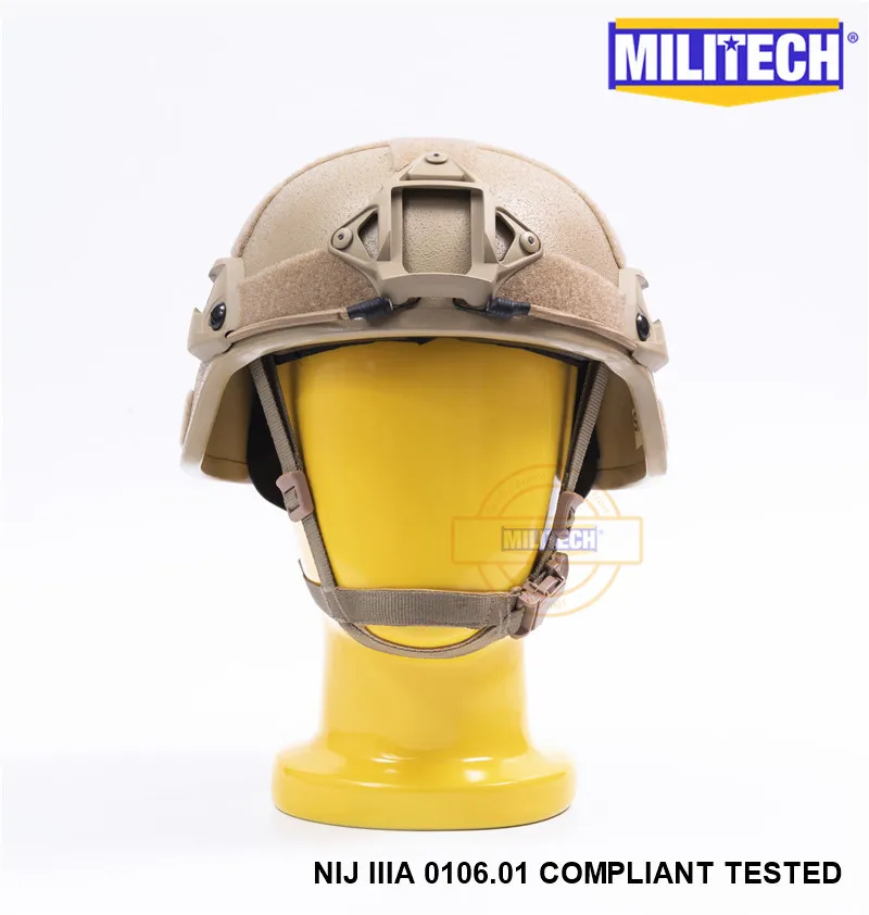 MILITECH DE Tan MICH ACH ARC OCC циферблат NIJ уровень IIIA 3A Aramid пуленепробиваемый шлем с Тактический шлем для пейнтбола козырек Набор щитов