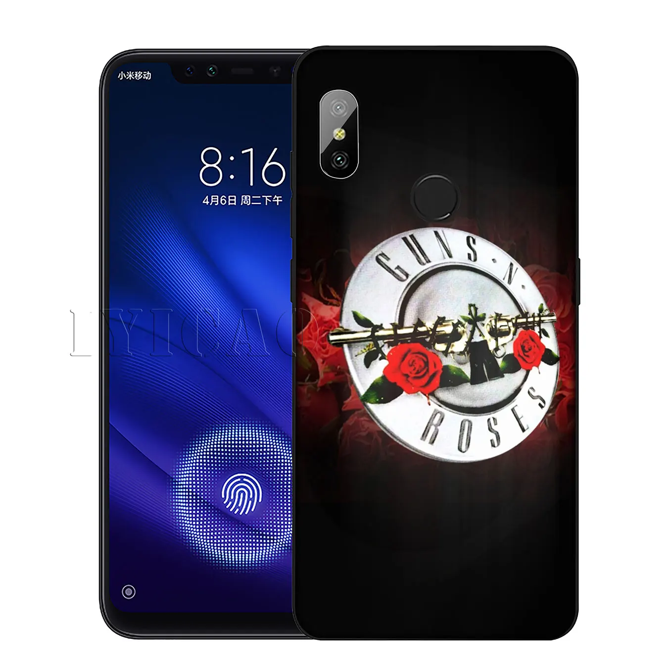 IYICAO guns n roses силиконовый мягкий чехол для Xiaomi Redmi 6A 5A Note 8 7 4 4X 5 Plus 6 Pro черный из