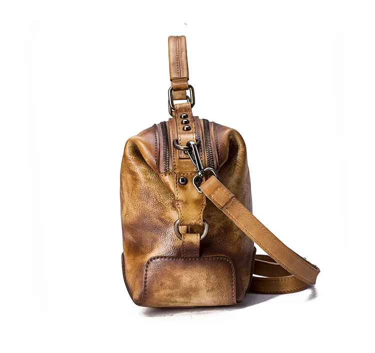 AETOO Новые однотонные ручной работы цветные сумочки для женщин в винтажном стиле; натуральная кожа, через плечо, большой большая сумка-мешок сумка-мессенджер