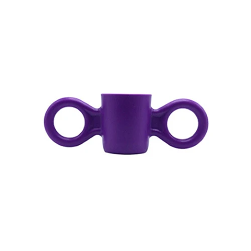 Многофункциональная большая чашка с ушками для детей, взрослых, минимализм, бутылка для воды, антипадение, ручка, чашка, карамельный цвет, молоко, кофе, питьевая чашка кружка - Цвет: purple